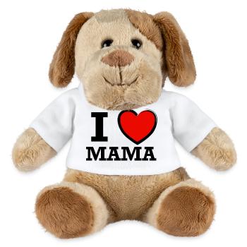 I love Mama  - MiniFeet® Hund Helge - Weiß - Vorne