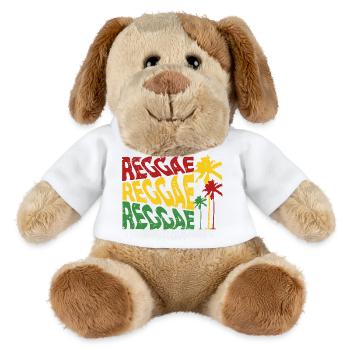 Palmiers Reggae - Chien en peluche Helge MiniFeet® - blanc - Devant