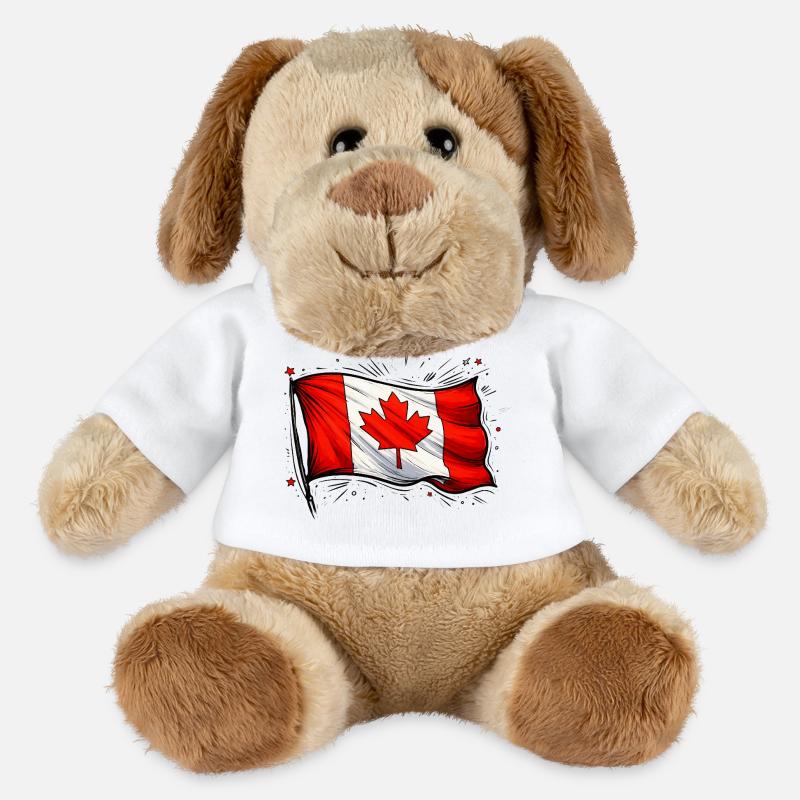 Canada Flag - MiniFeet® Dog Helge - white