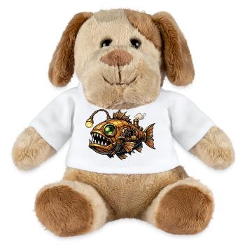 Steampunk Tiefsee Piranha - MiniFeet® Hund Helge - Weiß - Vorne