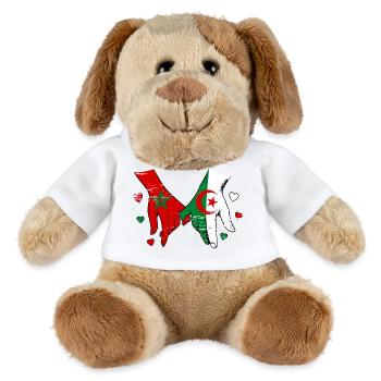 Morocco Algeria flags handholding used - MiniFeet® Dog Helge - white - Front