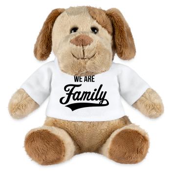 Nous sommes une famille (famille / père / mère / noir) - Chien en peluche Helge MiniFeet® - blanc - Devant
