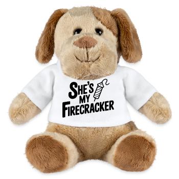 Sie ist mein Feuerwerkskörper - MiniFeet® Hund Helge - Weiß - Vorne