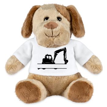 Bagger Custom – Schwere Maschinen - MiniFeet® Hund Helge - Weiß - Vorne