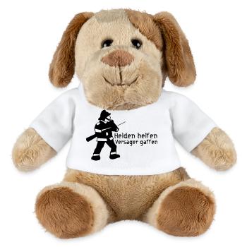Helden vs Versager Feuerwehr Gaffer Geschenk - MiniFeet® Hund Helge - Weiß - Vorne