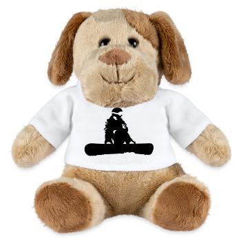 snowboard - Chien en peluche Helge MiniFeet® - blanc - Devant