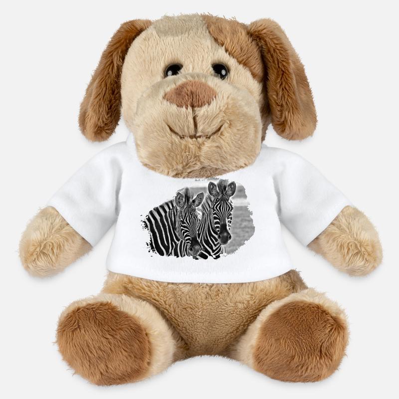 Black and White Zebra Duo - MiniFeet® Dog Helge - white