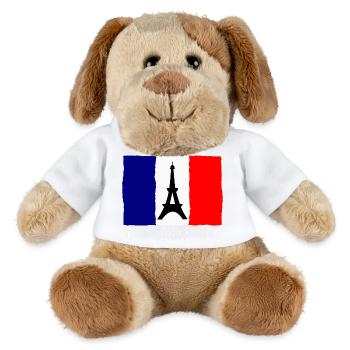 FOOTBALL. SPORT. FRANCE. CHAMPION. BLEU BLANC ROUG - Chien en peluche Helge MiniFeet® - blanc - Devant
