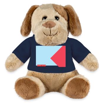 BLEU ROUGE 2025 - Chien en peluche Helge MiniFeet® - bleu marine - Devant