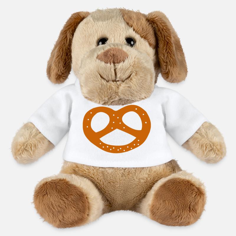 Symboles du modèle Bake Pretzel Baker Baker - Chien en peluche Helge MiniFeet® - blanc
