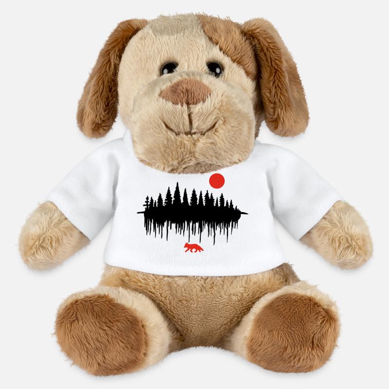 Der Ruf des Waldes (schwarz) - MiniFeet® Hund Helge - Weiß