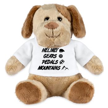 Helm Gangschaltung Pedale Berge - MiniFeet® Hund Helge - Weiß - Vorne