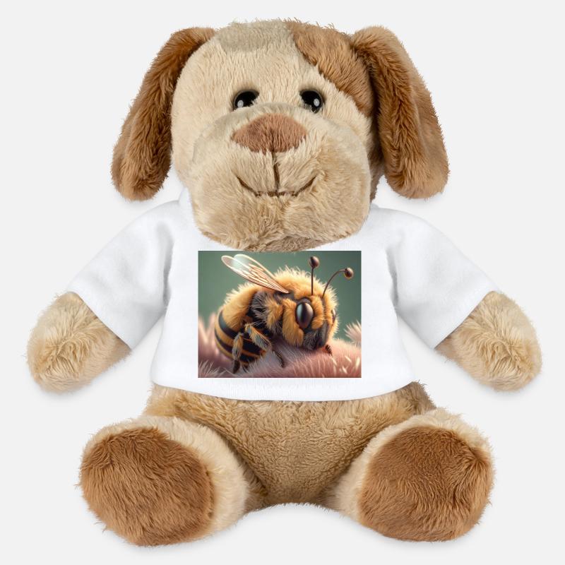 Søde dyr i dvale – bi - MiniFeet®-hunden Helge - hvid