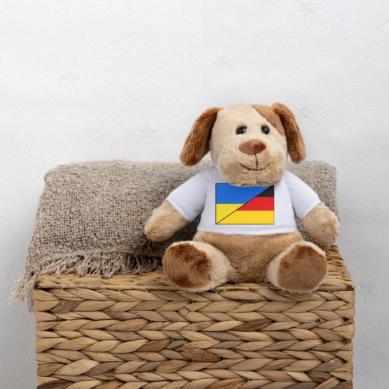 Ukraine Deutschland Flagge, Patch MiniFeet® Hund Helge