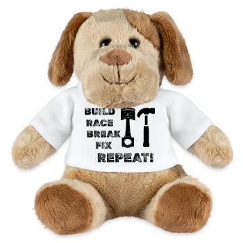 Build Race Break Fix Repeat! - MiniFeet® Hund Helge - Weiß - Vorne