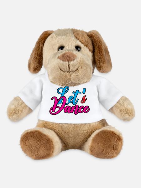 Cheerful dance design with color splendor - MiniFeet® Dog Helge - white