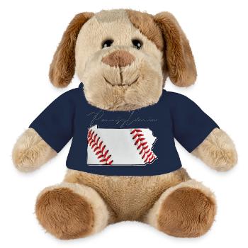 Baseball in der Pennsylvania State Landkarte PA - MiniFeet® Hund Helge - French Navy - Vorne