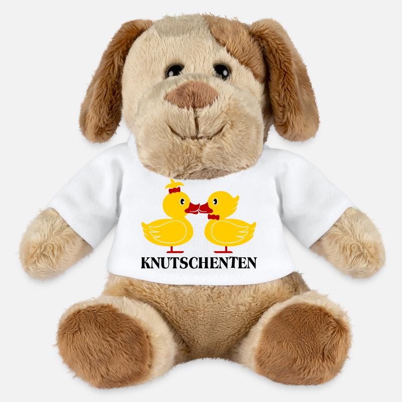 Die KnutschEnten (Enten) Spruch - MiniFeet® Hund Helge - Weiß