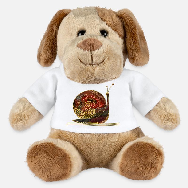 Escargot - Chien en peluche Helge MiniFeet® - blanc
