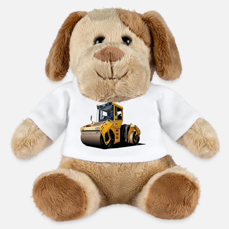 Rouleau compresseur - Chien en peluche Helge MiniFeet® - blanc