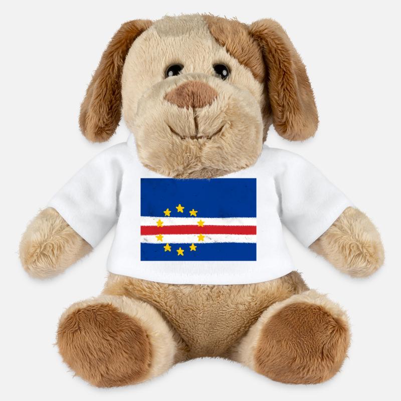 Drapeau du Cap-Vert - Chien en peluche Helge MiniFeet® - blanc