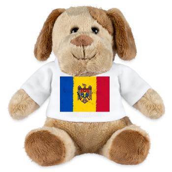 Flagge von Moldawien - MiniFeet® Hund Helge - Weiß - Vorne