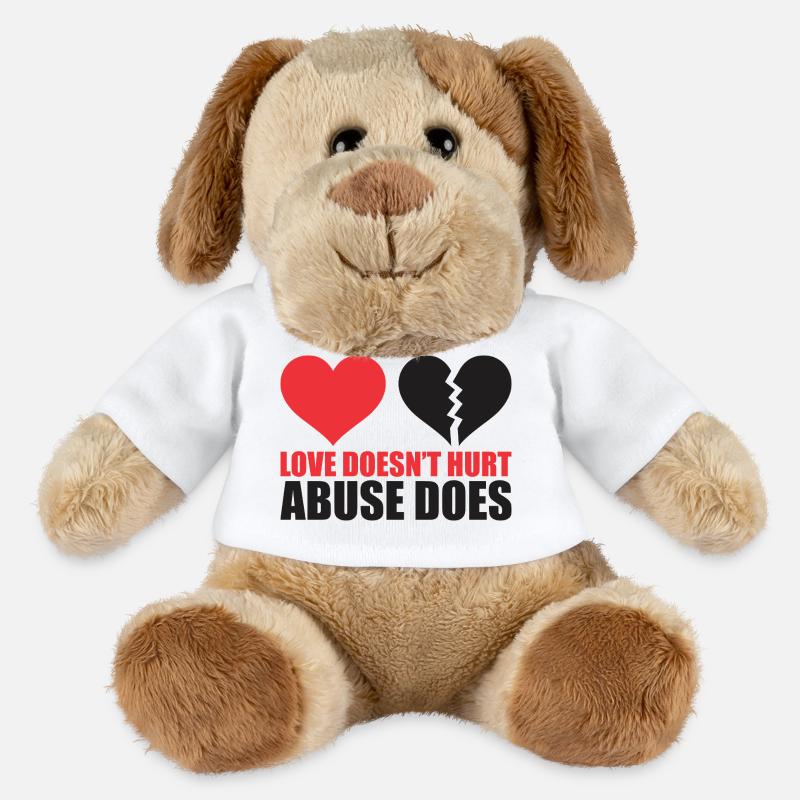 Broken Heart with Powerful Message - MiniFeet® Dog Helge - white