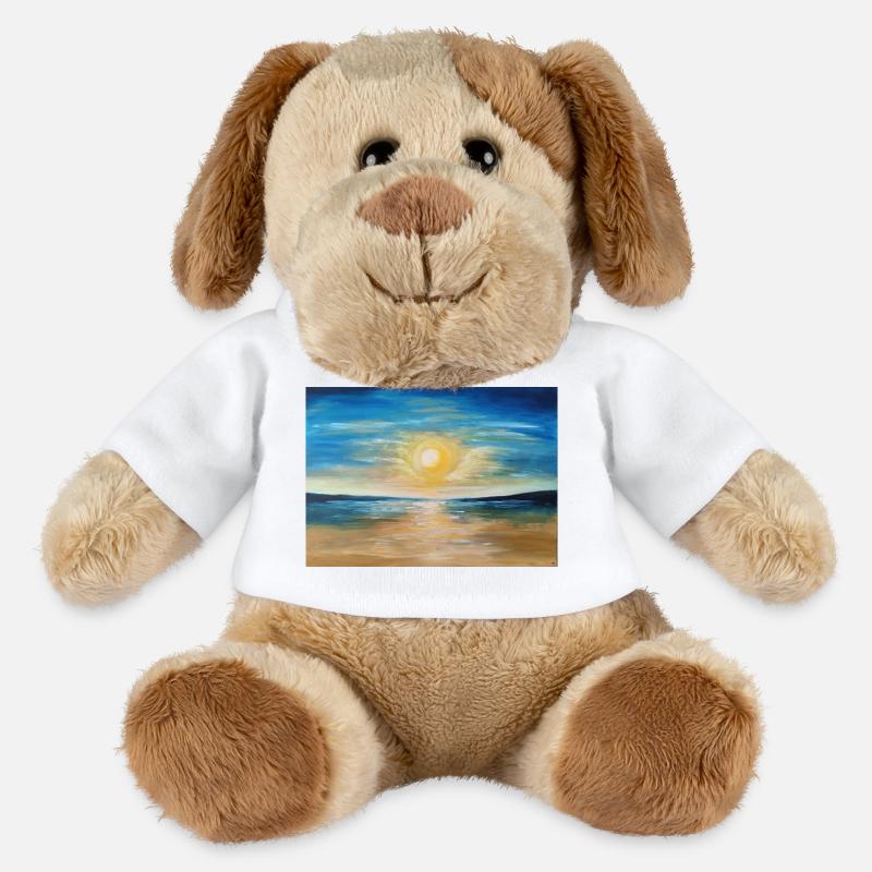 Sunset Reflection Over Calm Waters - MiniFeet® Dog Helge - white