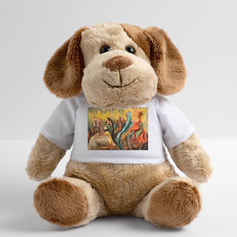 Surréaliste Psycho Disco Fantasy Créature Artwork Chien en peluche Helge MiniFeet®