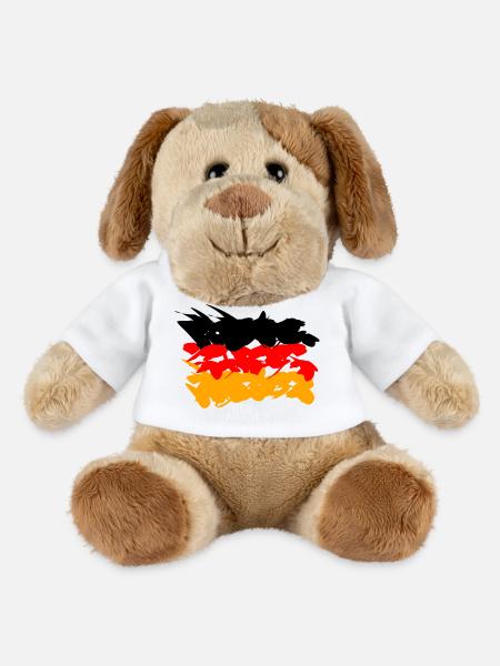 Germany Flag Graffiti Design - MiniFeet® Dog Helge - white
