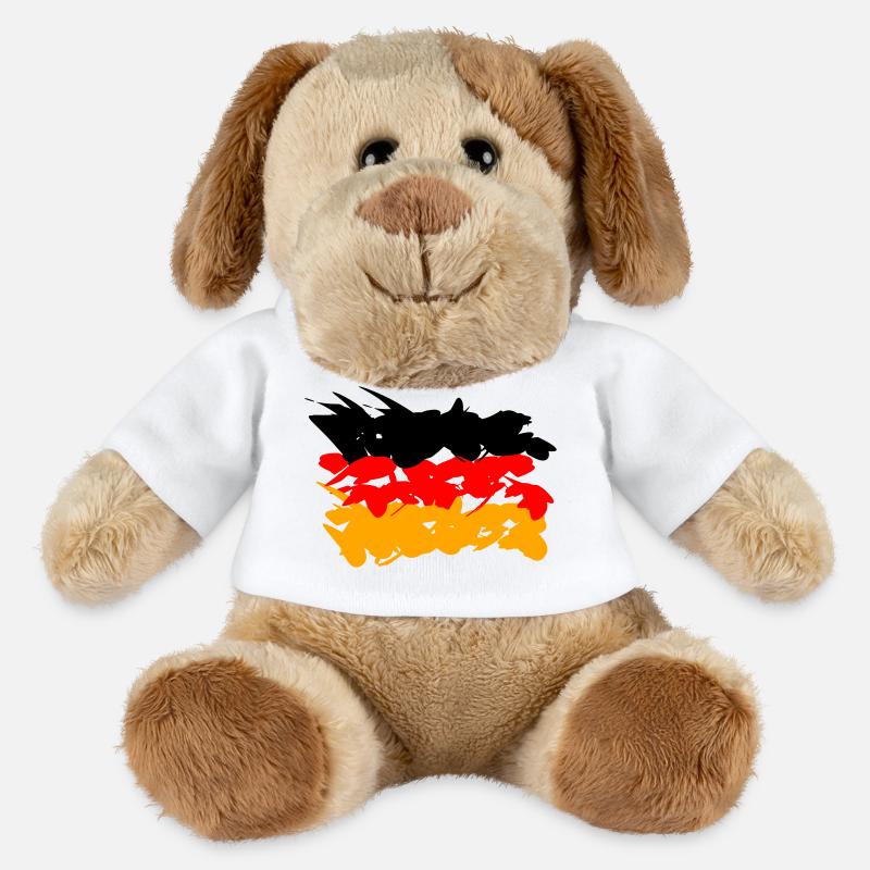 Germany Flag Graffiti Design - MiniFeet® Dog Helge - white