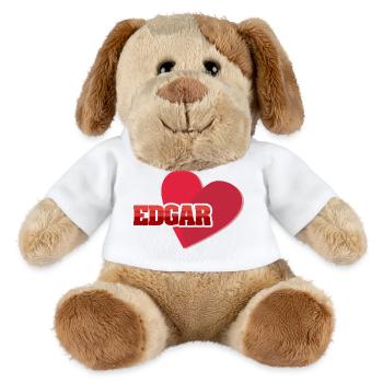 Heart EDGAR Lettering - MiniFeet® Dog Helge - white - Front
