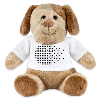 Cercle géométrique à partir de points - Chien en peluche Helge MiniFeet® - blanc - Devant