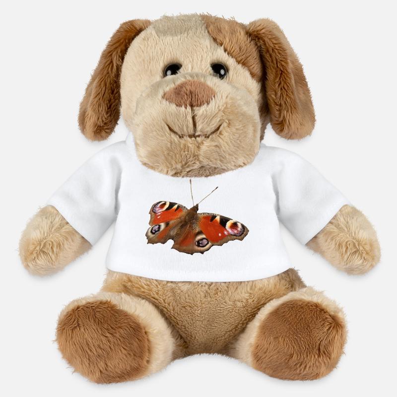 Red Eyespot Butterfly - MiniFeet® Dog Helge - white