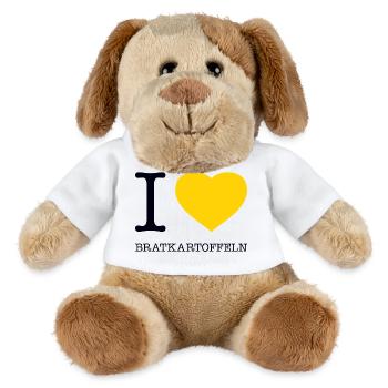 I love Bratkartoffeln - MiniFeet® Hund Helge - Weiß - Vorne