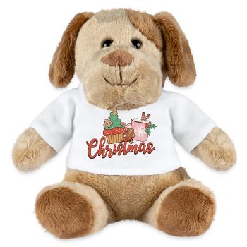Weihnachts Cupcake Motiv - MiniFeet® Hund Helge - Weiß - Vorne