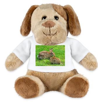 Wildkaninchen auf Wiese  - MiniFeet® Hund Helge - Weiß - Vorne