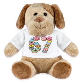Pastel Donut Stack 67 Muster - MiniFeet® Hund Helge - Weiß - Vorne