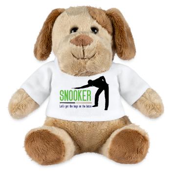 Snooker - Let's get the.boys on the baize - MiniFeet® Dog Helge - white - Front
