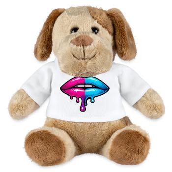 Split Neon Lip Melt - MiniFeet® Dog Helge - white - Front