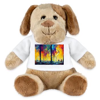Moonlit Night in the Color Forest - MiniFeet® Dog Helge - white - Front