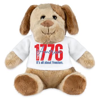 1776 Amerika Freiheit Design - MiniFeet® Hund Helge - Weiß - Vorne