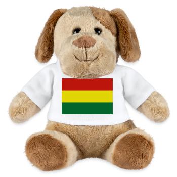 Drapeau bolivien - Chien en peluche Helge MiniFeet® - blanc - Devant