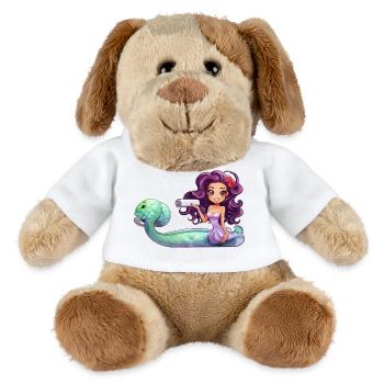 Sorcière sous-marine avec un rôle - Chien en peluche Helge MiniFeet® - blanc - Devant