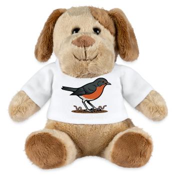 Wild Nature Garden Robin Illustration - MiniFeet® Dog Helge - white - Front