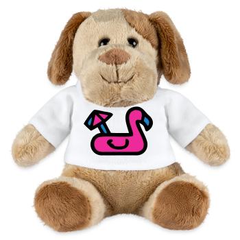 Flamingo Luftmatratze Retro - MiniFeet® Hund Helge - Weiß - Vorne