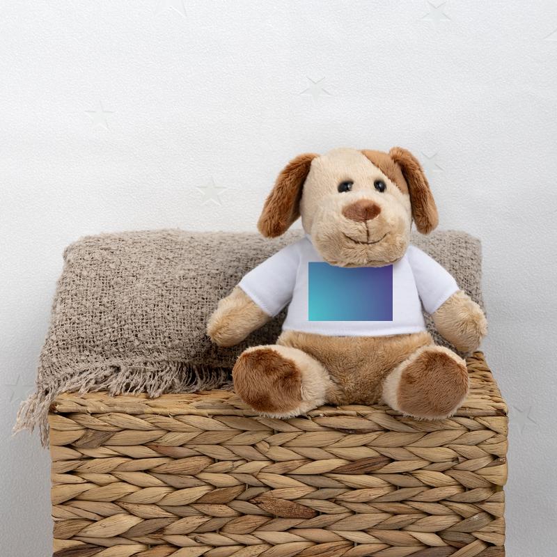 Gradient cyan-violet en cercle Chien en peluche Helge MiniFeet®