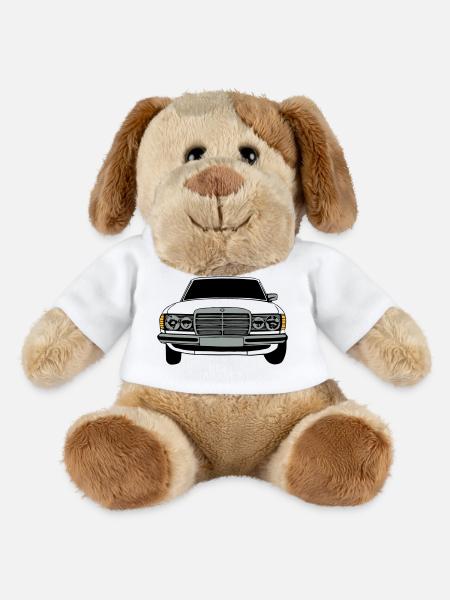 MB W123 Youngtimer Oldtimer,70er,80er (25) - MiniFeet® Hund Helge - Weiß