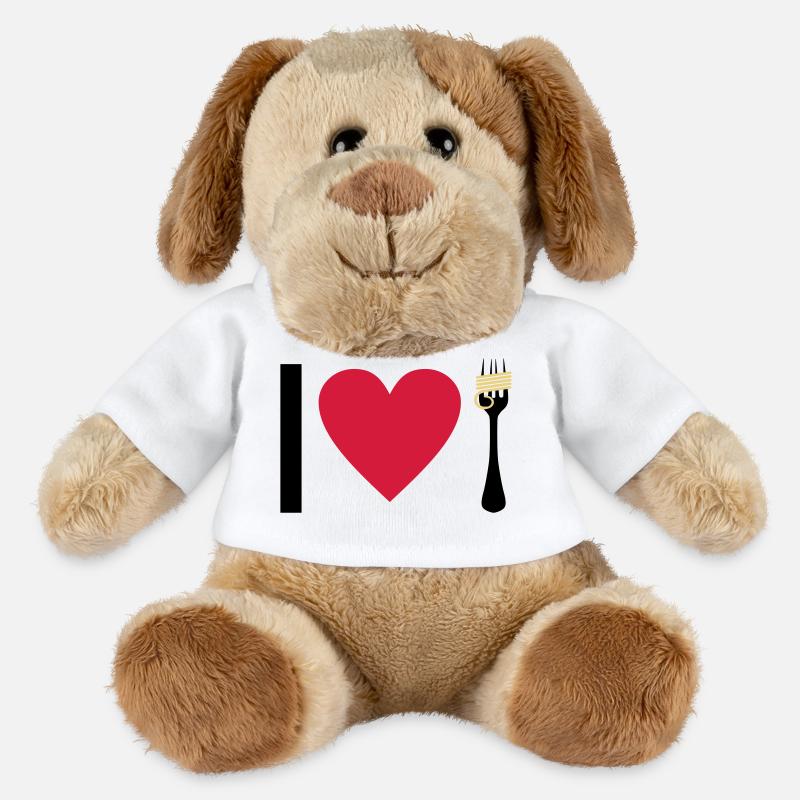 I love Pasta - MiniFeet® Hund Helge - Weiß