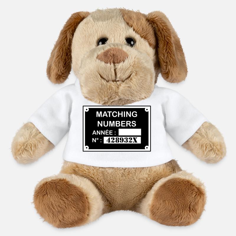 Matching Numbers - Chien en peluche Helge MiniFeet® - blanc
